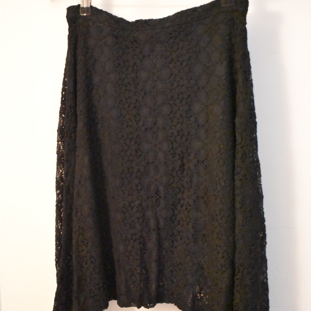 Nordstrom Black Lace A-Line Skirt